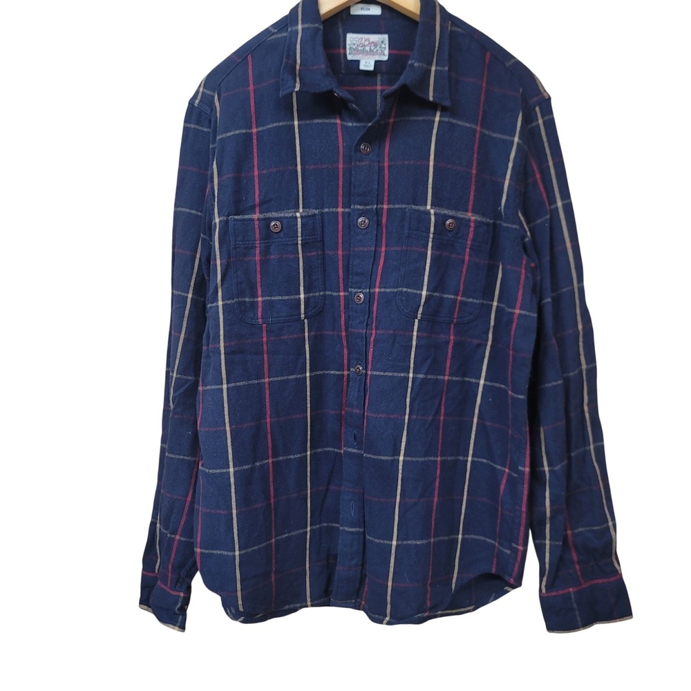 J.Crew Americana Heritage Mens XL Slim Fit Mid-Weight Flannel Shirt Gorpcore